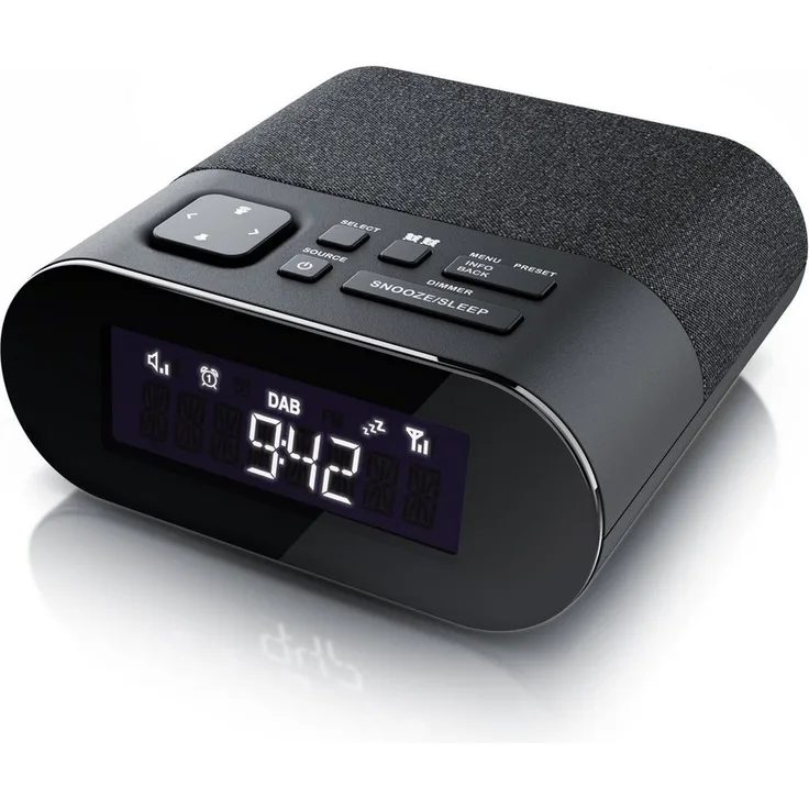 BEARWARE Radiowecker Küchenradio digital, FM & DAB + Radio, Wecker, 4 Helligkeitsstufen, weiß