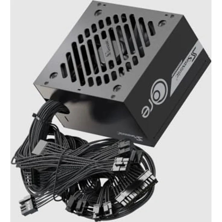Seasonic Core GC-750, 750W ATX3 Netzteil (80+ Gold), schwarzes PC Netzteil mit 120 mm Lüfter und festem Kabelstrang – Bild 4