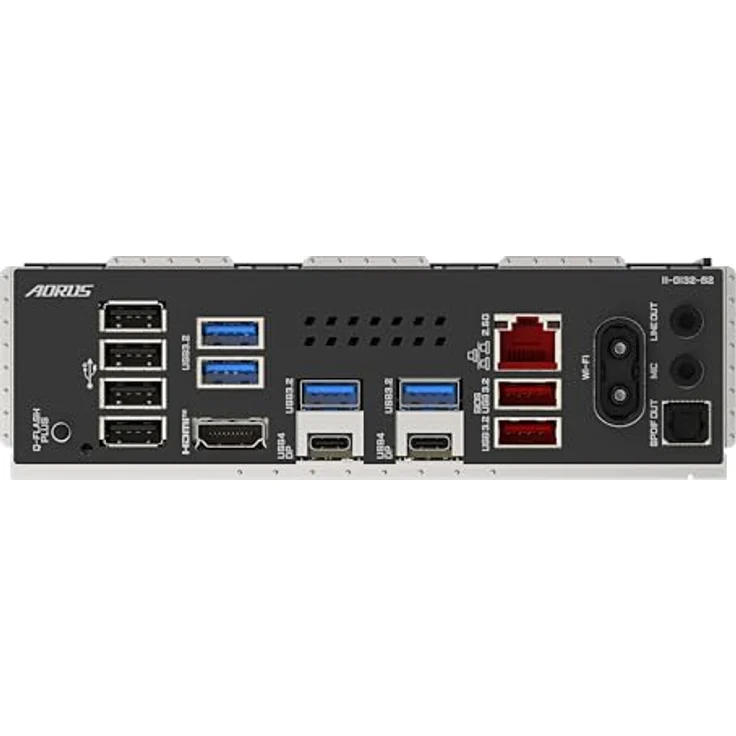 Gigabyte X870E A Elite WIFI7-Mainboard - Unterstützt AMD Ryzen 9000 CPUs, 16+2+2 Phasen Digital-VRM, bis zu 8000MHz DDR5 (OC), 3xPCIe 5.0, Wi-Fi 7, 2.5GbE LAN, USB 4, schwarz – Bild 5