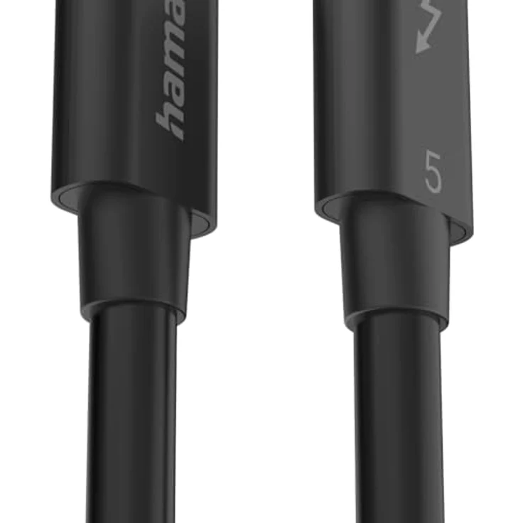 Hama Thunderbolt-5 Kabel, 1 m USB-C auf USB-C, 80 Gbit/s, 5 A, 240 W, Ultra-HD 8K, schwarz, versandkostenfrei – Bild 4