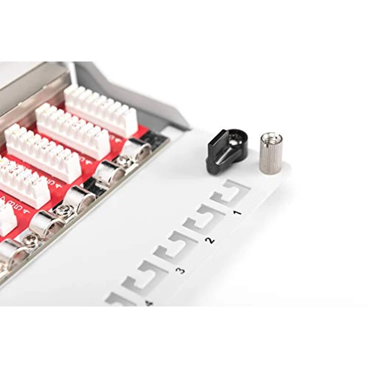 DIGITUS Professional, Cat 6A Desktop LSA Patchpanel, 12-Port, geschirmt, Grau – Bild 6