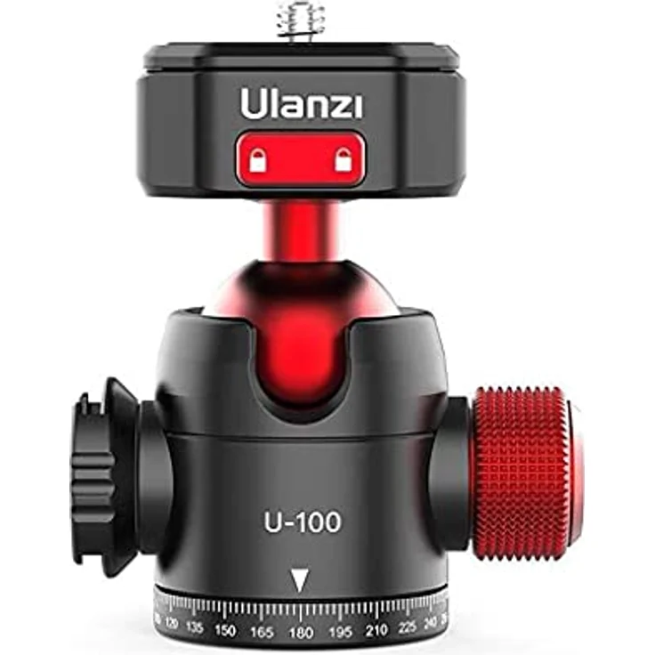 Ulanzi U-100 Drehkopf mit Kugelkopf und Cold Shoe-Mount Halterung – Bild 2