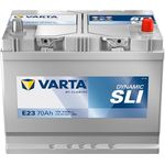 VARTA E23 Blue Dynamic 70Ah 630A Autobatterie, wartungsfrei für PKW, Schaltung 0