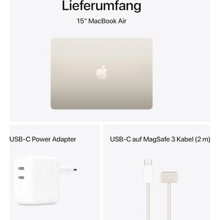 Apple Macbook Air 15" - M4 10-Core CPU 10-Core GPU - 16 GB - 256 GB SSD - Polarstern 2025 – Bild 6