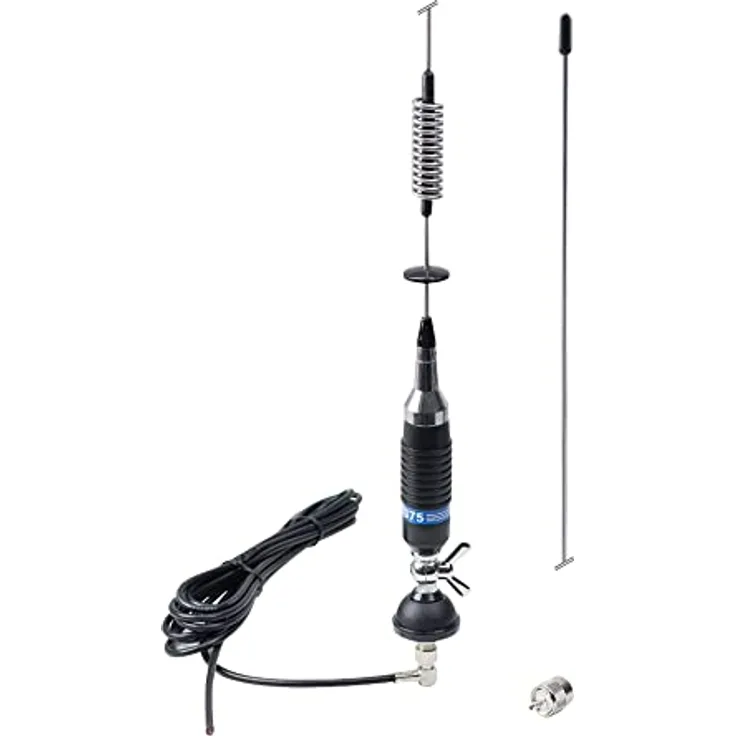 PNI S75CAB Antenne CB S75 Schmetterling, inklusive 4m RG58 Kabel und Kabelhalterung