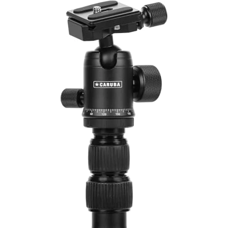 Caruba Travelstar 143 Lightweight Camera Stativ - Ideal für Reisen, 360-Grad-Drehung, Einbeinstativ Funktion - 10kg Tragfähigkeit – Bild 2