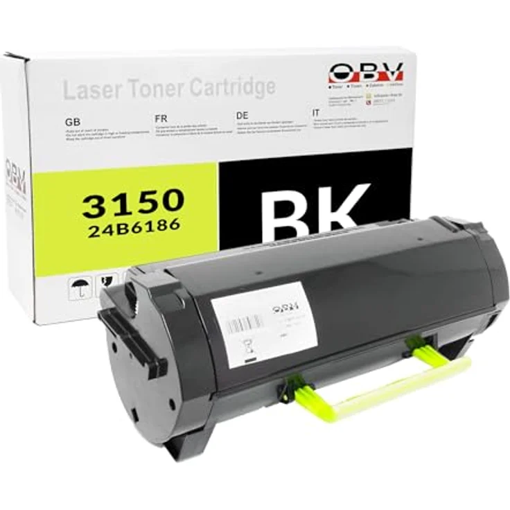 OBV Toner kompatibel mit Lexmark M3150 MX3150, ersetzt 24B6186, Schwarz, 16000 Seiten – Bild 1
