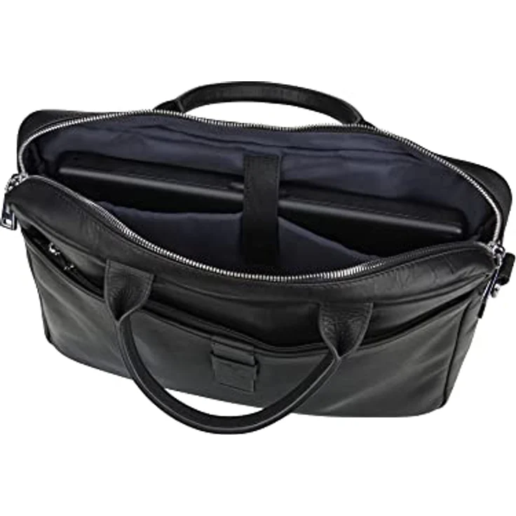 JOOP! Loreto Pandion BriefBag SHZ, edle Aktentasche aus hochwertigem Fettleder für Herren, schwarz, 39 x 8 x 29 cm – Bild 3