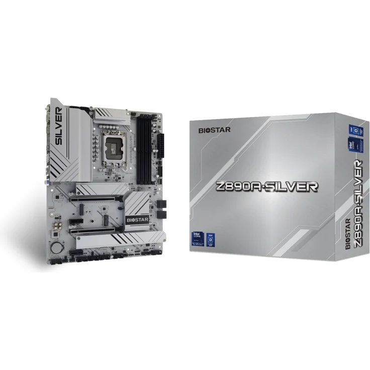 Biostar Z890A-Silver, Mainboard ATX mit Intel® Z890-Chipsatz, 4x DDR5-Slots, PCIe 5.0, 2.5Gb LAN