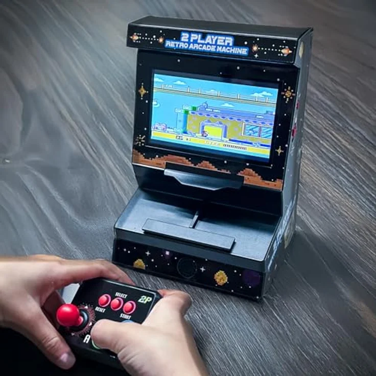 Mad Monkey Mini Arcade Machine, Retro-Konsole mit Dual-Controller und 300 integrierten 8-Bit Spielen – Bild 4