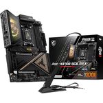 MSI MEG X870E ACE MAX Mainboard, ATX - Unterstützt AMD Ryzen 9000/8000/7000, 110A SPS VRM, DDR5 bis 9000+ MT/s OC, 5x M.2, PCIe 5.0, USB4, Wi-Fi 7