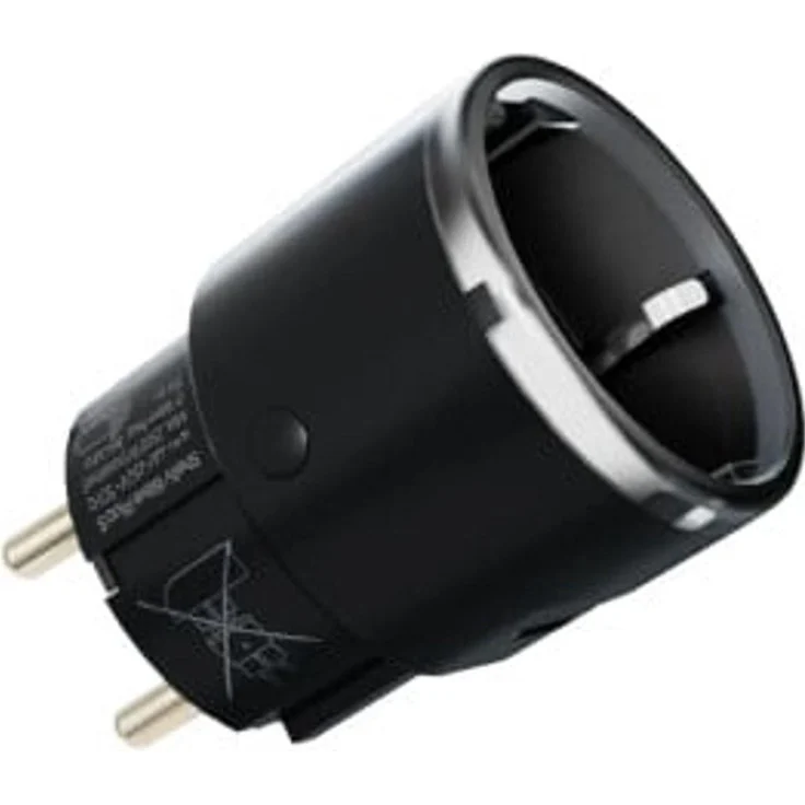Shelly Wave Plug S LR, Smart Plug mit Z-Wave-Technologie, Stromverbrauchsmessung, kompakte Bauweise, schwarz