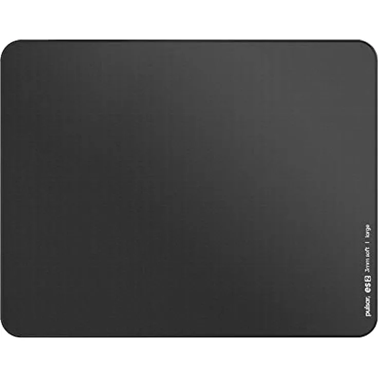 Pulsar eS2 Esports Gaming-Mauspad, 41,9 x 33 cm, 3 mm Dicke, rutschfeste Unterseite, Anti-Strahlen-Präzisionsnähte, Schwarz