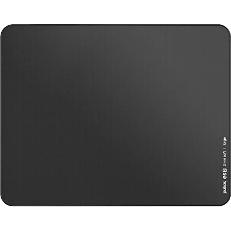 Pulsar eS2 Esports Gaming-Mauspad, 41,9 x 33 cm, 3 mm Dicke, rutschfeste Unterseite, Anti-Strahlen-Präzisionsnähte, Schwarz – Bild 1