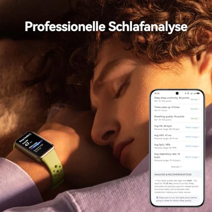 Huawei Fitness-Tracker Band 10, 3,7 cm AMOLED Farbdisplay, wasserdicht bis 50 m – Bild 3