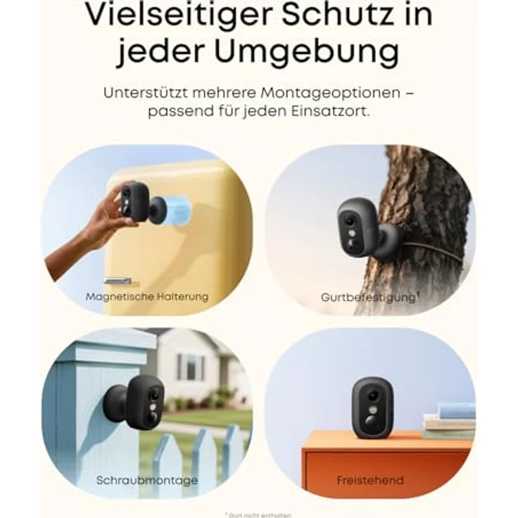 eufy eufyCam C35 (2er-Pack), Kabellose IP67 Überwachungskamera mit Farbnachtsicht, Gesichtserkennung, lokalem Speicher (bis 256GB), Magnetische Halterung, Solarpanel-Kompatibel, Ohne Abo – Bild 2