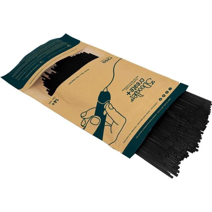3Doodler Filament PLA, 250 Einsätze in Tuxedo Black, 550 g, kompatibel mit Create+ & Pro+