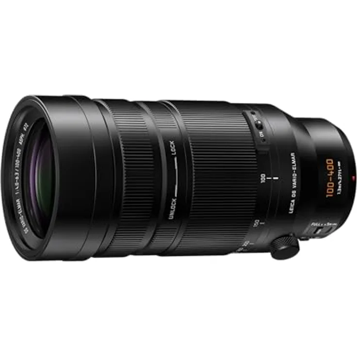 Panasonic DG Vario-Elmar F/4.0-6.3 II Asph. Power O.I.S. Ultra-Teleobjektiv 100-400 mm, Schwarz, für Micro Four Thirds