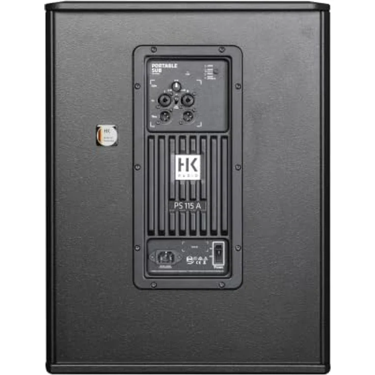 HK Audio PORTABLE SUB 115 A, Aktive Bassbox mit 15" Tieftöner, 700 Watt RMS, Tiefschwarz (RAL 9005) – Bild 4