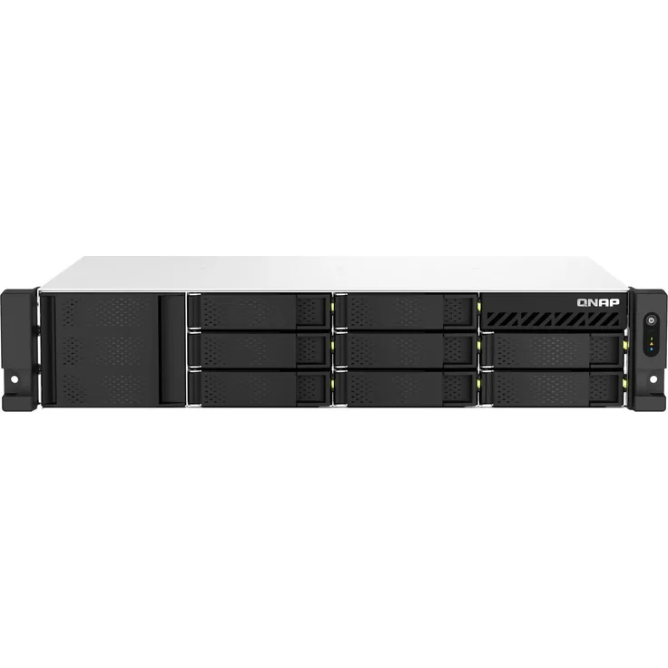 QNAP TS-873AeU-RP NAS-Server - 8 Schächte - Rack - SATA 6Gb/s - RAID 0, 1, 5, 6, 10, 50, JBOD, 60 - 2.5 Gigabit Ethernet - iSCSI Support - 2U, schwarz