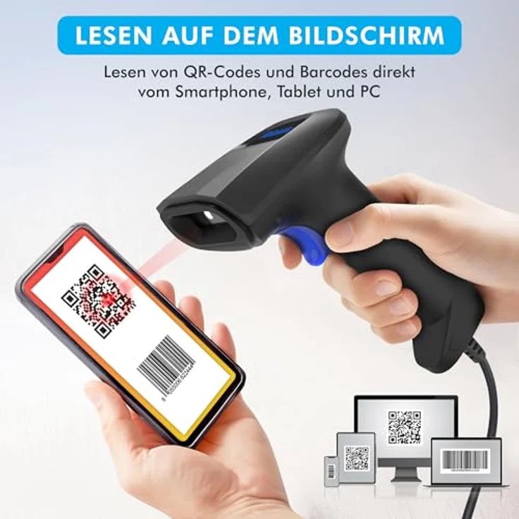 Atlantis A08-LD190-2D Barcodescanner, 1D und 2D, 640x480, 60fps, USB-Anschluss, IP54, für pharmazeutischen Code – Bild 5