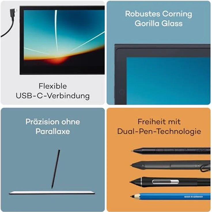 Wacom Movink 13 Grafiktablett Schwarz USB, OLED-Stift-Display, 13,3 Zoll Full-HD – Bild 2