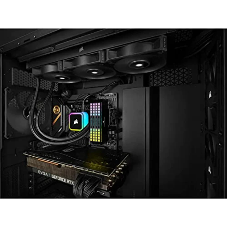 Corsair iCUE H115i RGB Elite CPU-Flüssigkeitskühler (16 Dynamische RGB-LEDs, AF Elite Series 140-mm-FDB-Lüfter, 280-mm-Radiator, iCUE-Software, LGA 1700-, 1200-, 115X-, 2066- und AM4-Sockel) Schwarz – Bild 2