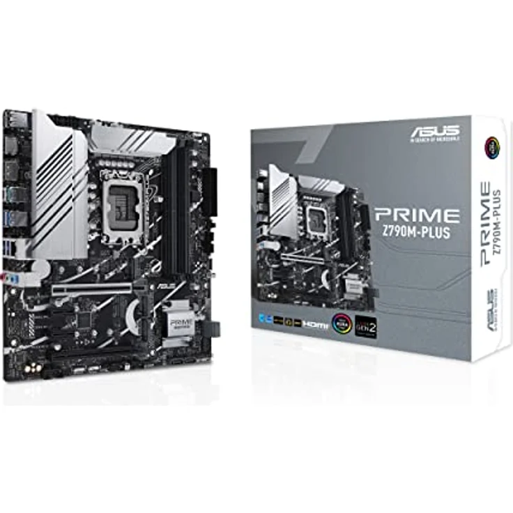 ASUS PRIME Z790M-PLUS Gaming Mainboard (Intel LGA 1700 (mATX, PCIe 5.0, DDR5 Speicher, 3x M.2, Aura Sync) – Bild 1