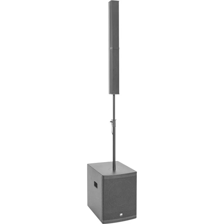 Omnitronic ROD-1283 Aktives PA-Lautsprecher-Set, 12 Zoll, 800 W RMS, Bluetooth, 4-Kanal-Mixer, DSP