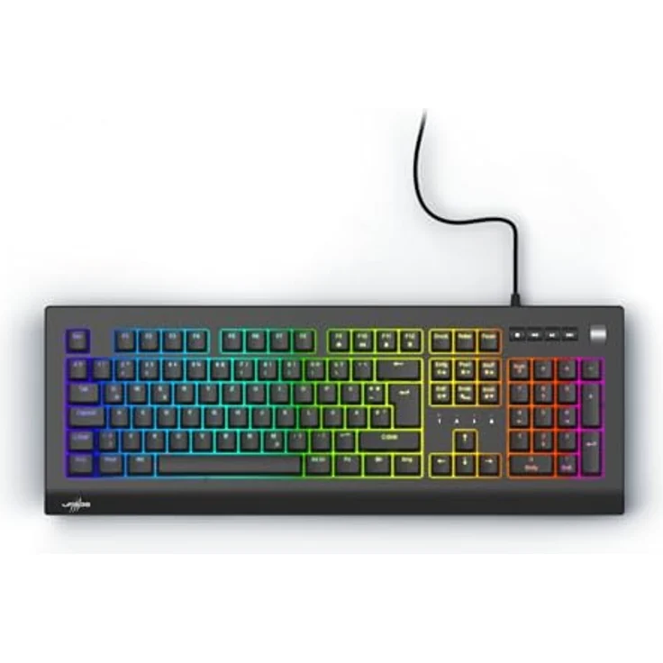 uRAGE Exodus 600 Mechanical Gaming-Keyboard, Rote Switches, Schwarz, Full-RGB-Beleuchtung, abnehmbares Kabel, QWERTZ DE (mechanisch) – Bild 3