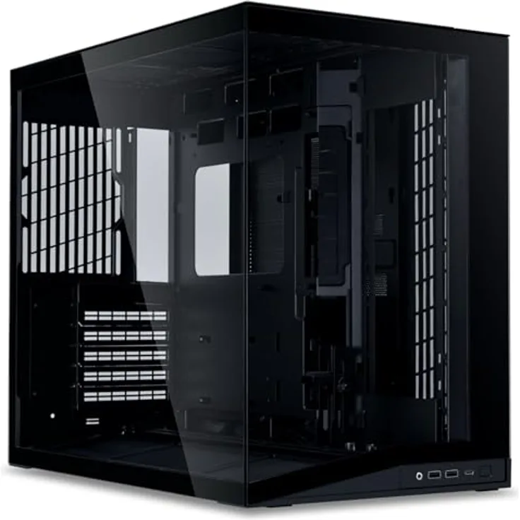 Lian Li O11 Dynamic Mini V2, Mini-PC-Gehäuse ATX mit Tempered Glass, Schwarz, für Grafikkarten bis 400 mm und CPU-Kühler bis 160 mm