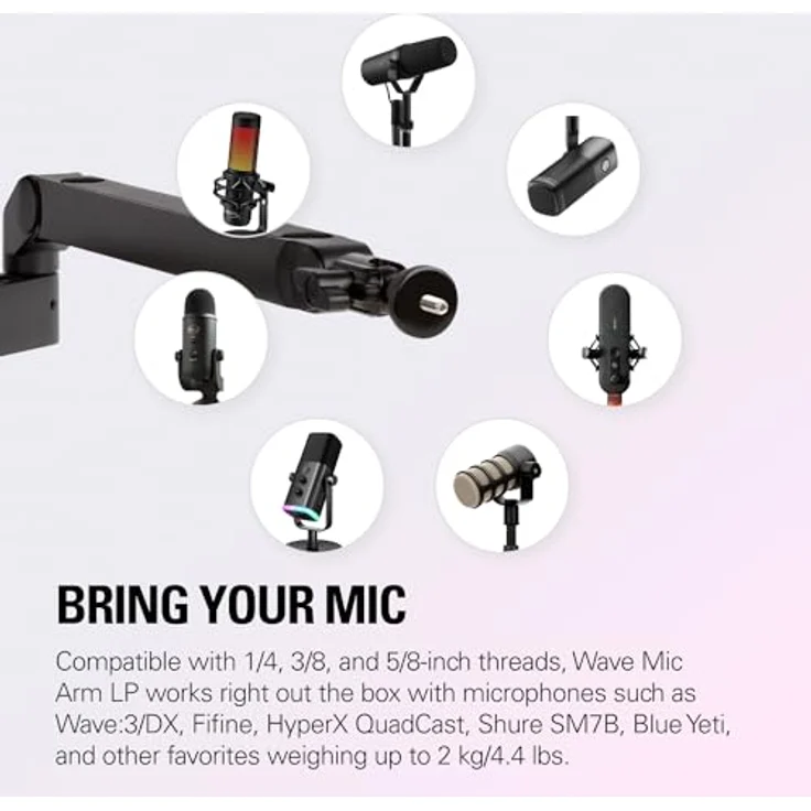Elgato Wave Mic Arm (Low Profile) Mikrofon-Halterung Schwarz(18290012920) - Preisvergleich – Bild 6