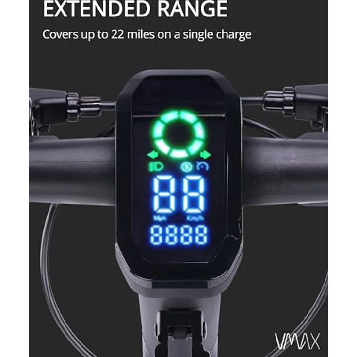 VMAX E-Scooter VX2 PRO LT-B | 500W Motor & 28% Steigfähigkeit | E-Roller Mit Straßenzulassung In D | 130kg max. Belastung – Bild 3
