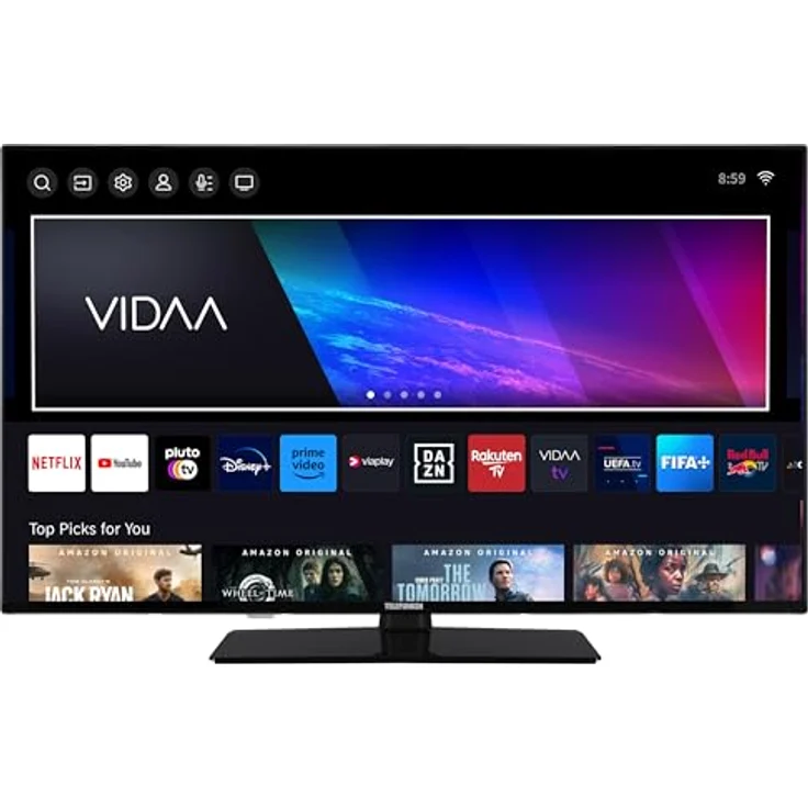 Telefunken Fernseher 43 Zoll Smart TV VIDAA XU43VP750M - 4K Fernseher UHD, HDR TV mit Dolby Vision, Triple-Tuner und 6 Monate HD+ inkl., LED TV schwarz – Bild 1