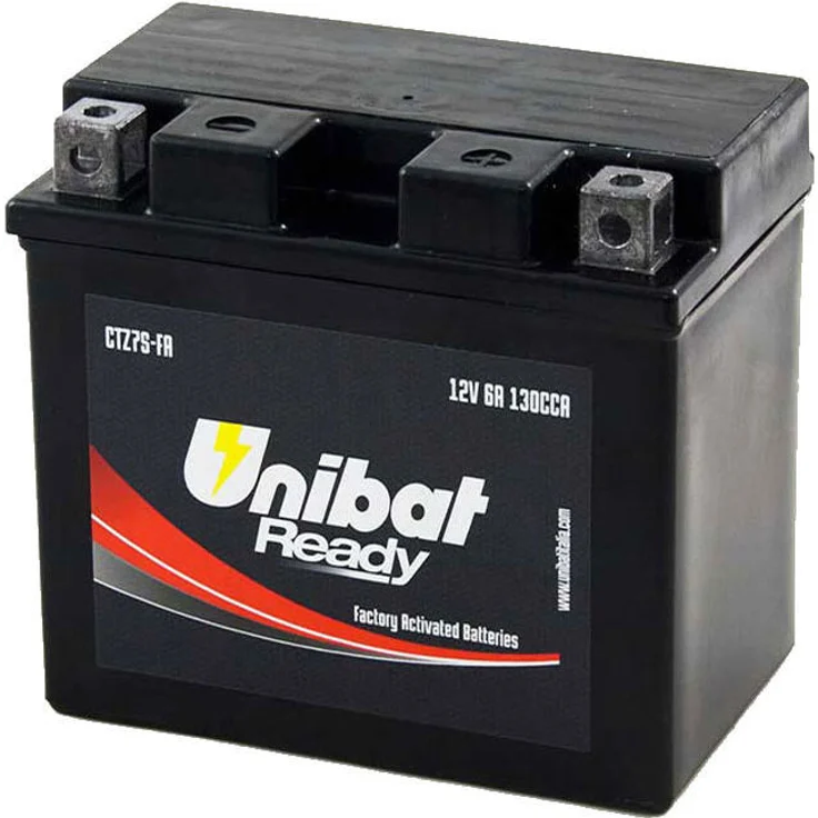 Unibat YTZ7S AGM-Batterie, 130 A Startleistung, 6 Ah, 12 Volt, silber, wartungsfrei