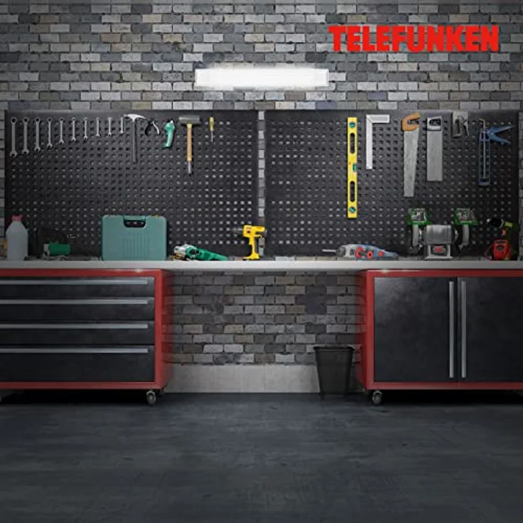 TELEFUNKEN - Led Unterbauleuchte 60 cm, Led Deckenlampe Keller, Led Leiste Küchenschrank, Werkstattlampe, Neutralweißes Licht, 22 W, 2700 Lm, Weiß – Bild 5