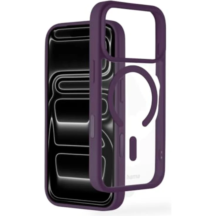 Hama 232452 Frame Protect Cover für Apple iPhone 17 Pro / 18 Pro, magnetisch und durchsichtig, rot – Bild 1