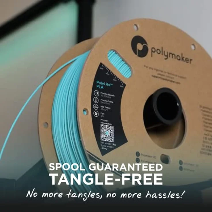 Polymaker PolyLite PLA Grün - 1.75mm, 1kg, hochbelastbares 3D-Druckfilament mit Jam-Free-Technologie – Bild 2