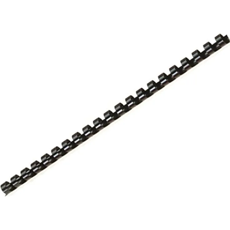GENIE 12369 Plastikbinderücken (DIN A4; 8 mm) 25 Stück schwarz, für alle Bindegeräte geeignet
