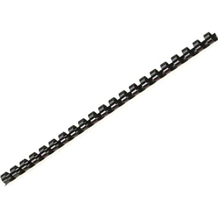 GENIE 12369 Plastikbinderücken (DIN A4; 8 mm) 25 Stück schwarz, für alle Bindegeräte geeignet – Bild 1