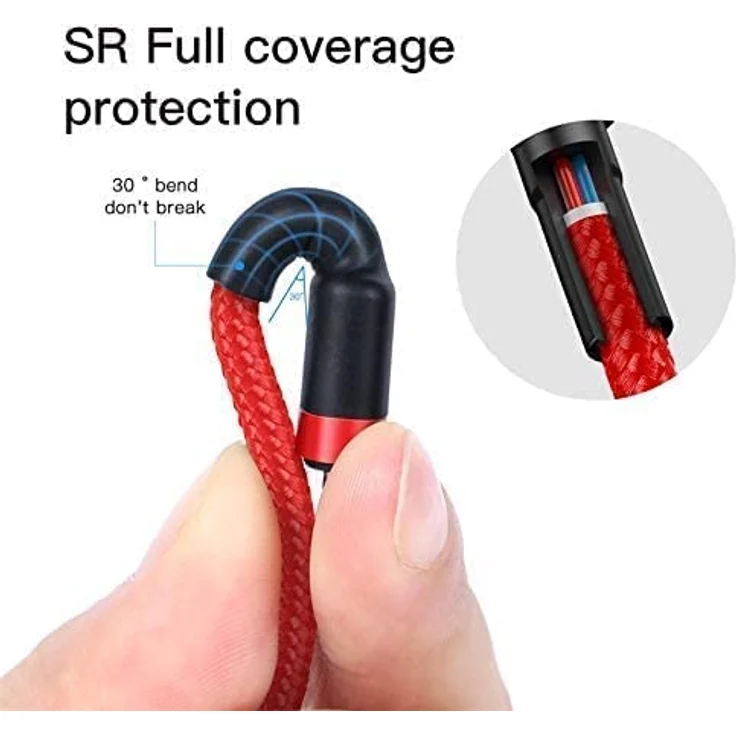 Baseus Cafule, Lade- & Datentransferkabel, rot, 2m, 3A, 60W, USB Type C & USB Type C, PD2.0, Flash/Schnellladung – Bild 5