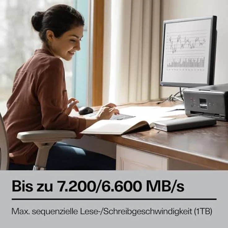 KIOXIA EXCERIA Basic 2TB M.2 2280 NVMe SSD, PCIe 4.0, bis zu 7300/6800 MB/s Lesen/Schreiben, internes Laufwerk für Notebook, Laptop, Desktop-PC – Bild 5