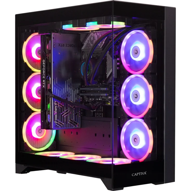 Captiva PC Highend Gaming R99-732, AMD Ryzen 9 9900X, Radeon RX 9070 XT 16GB GDDR6, 64GB DDR5, 2TB M.2 SSD, WLAN 6, Windows 11 Home 64-bit