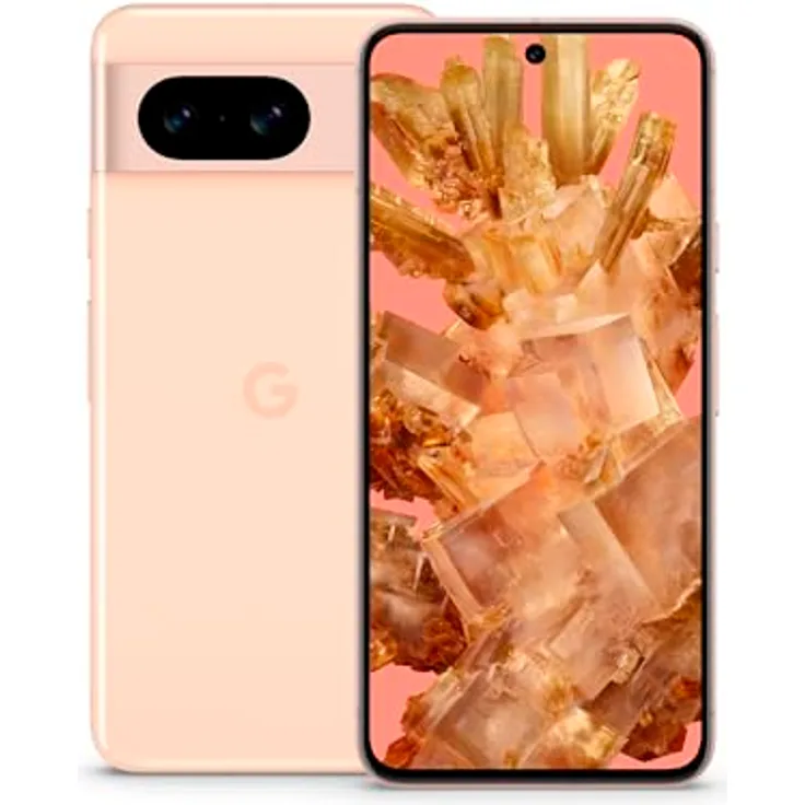 Google Pixel 8 – Android-Smartphone ohne SIM-Lock mit leistungsstarker Pixel-Kamera, 24 Stunden Akkulaufzeit und leistungsstarken Sicherheitsfunktionen – Rose, 128 GB