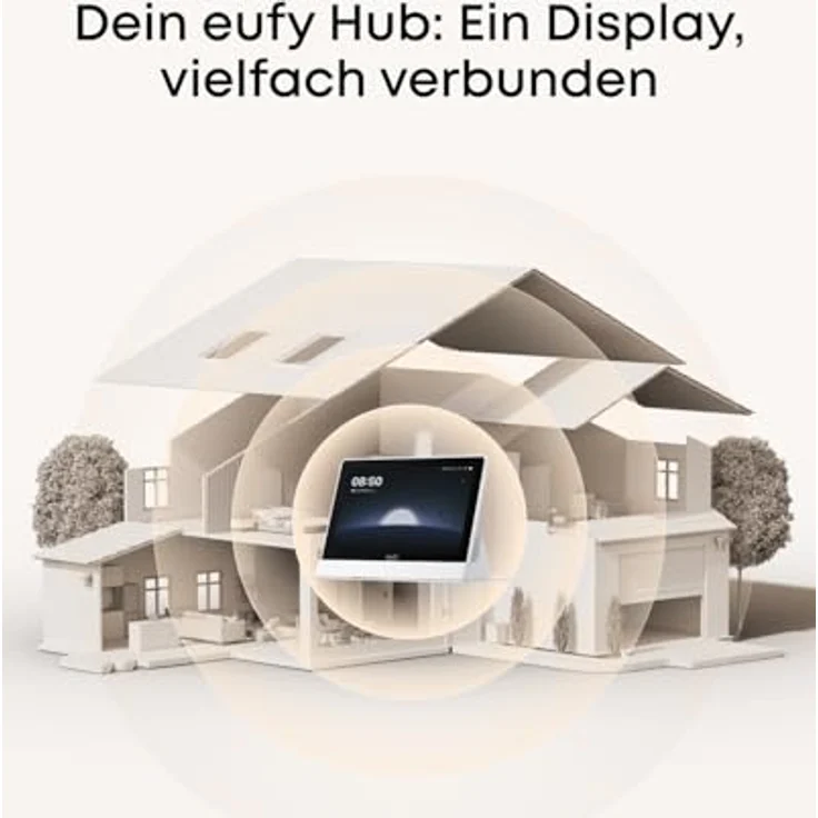 eufy Smart Display E10, Smart Home Hub mit 8 Zoll Bildschirm, Schwarz und Weiss, Live-Übertragung und Aktivitätsmeldung – Bild 6