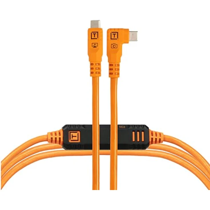 Tether Tools TetherPro USB-C Optima 10G rechts orange 4,6m - High Speed USB-Kabel für schnelle und zuverlässige Datenübertragung – Bild 1