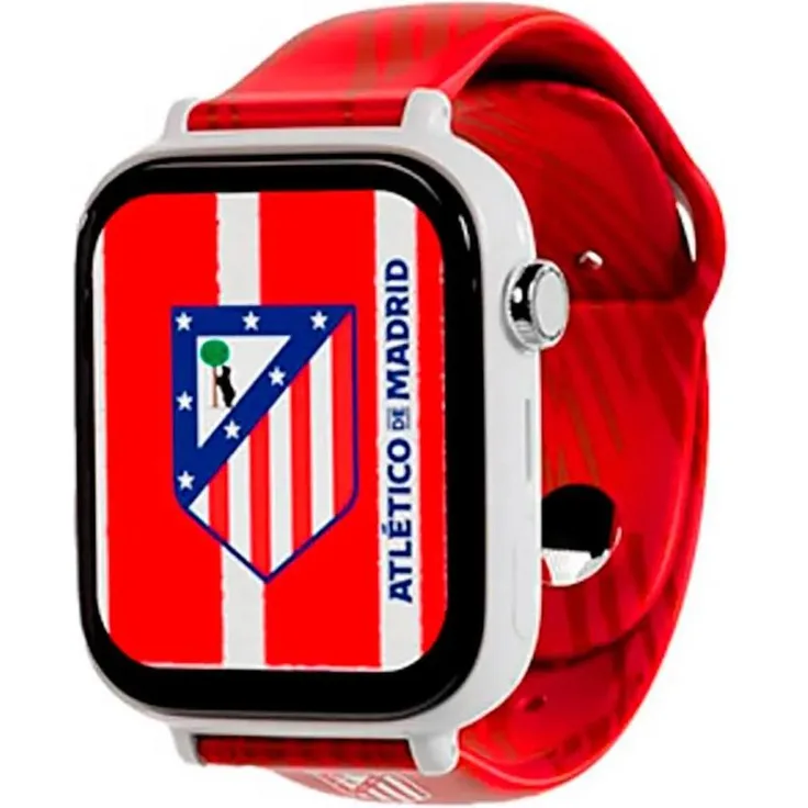 SaveFamily SaveWatch Plus Ed. Atlético de Madrid, 4,7 cm Touchscreen, 8 GB, WLAN, GPS, rotes Silikonarmband, wasserdicht IP67