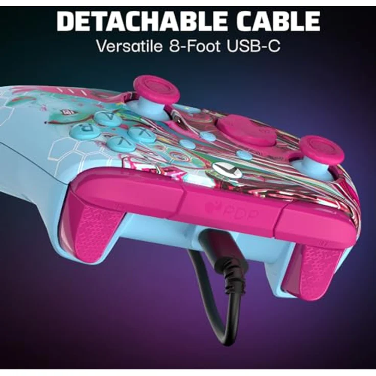 PDP Android Dreams Rematch Glow Advanced Wired Controller, Gaming Controller mit Leuchten im Dunkeln, Mehrfarbig für Xbox Series S, Xbox Series X, Xbox One S und PC – Bild 6