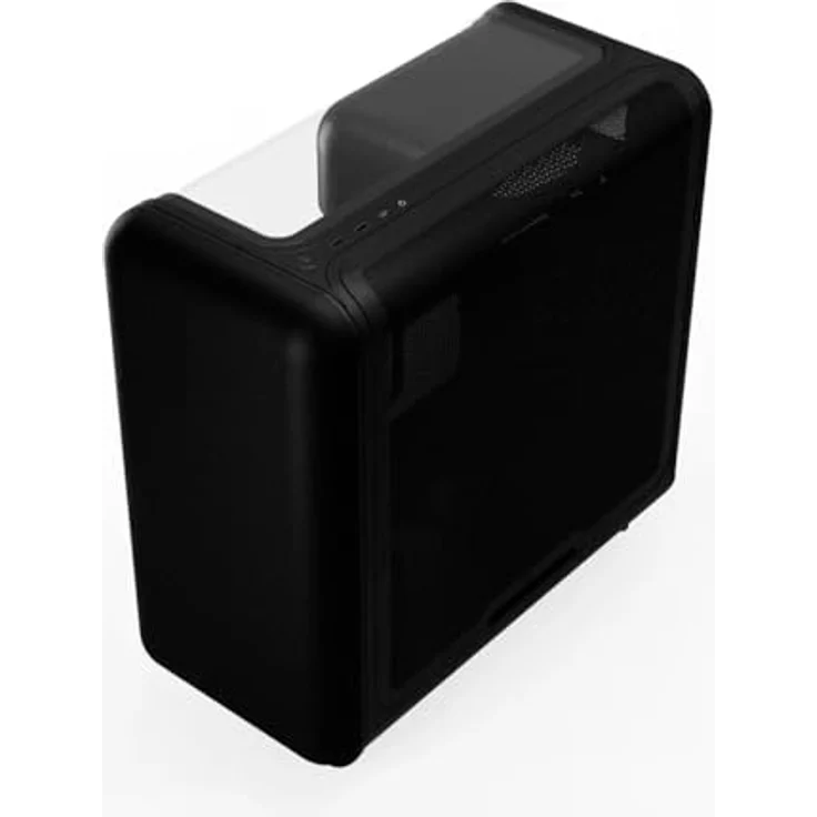 HYTE X50 Midi Tower - Pitch Black, PC-Gehäuse mit starkem Airflow, Drei-Kammer-Design, getöntem Glas und USB-C 20 Gbit/s Frontanschluss – Bild 2