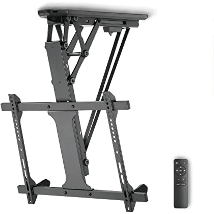 Xantron DEHA-600E elektrische TV Deckenhalterung neigbar klappbar für 32-70 Zoll, VESA bis 600x400 mm, bis 35 kg, schwarz – Bild 1